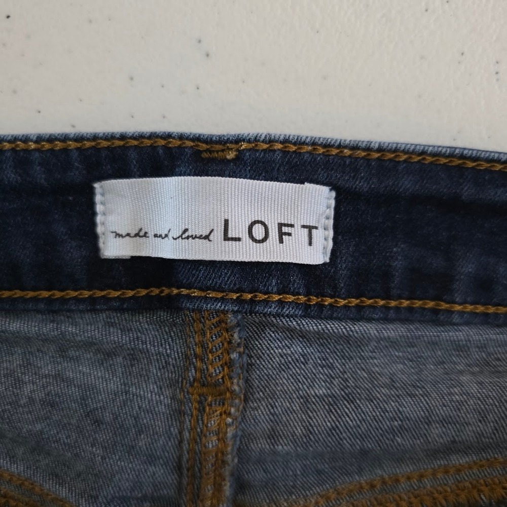 LOFT Curvy Skinny High Rise Dark Wash Jeans Women's Size 29/ 8 Casual Classic - Picture 4 of 11